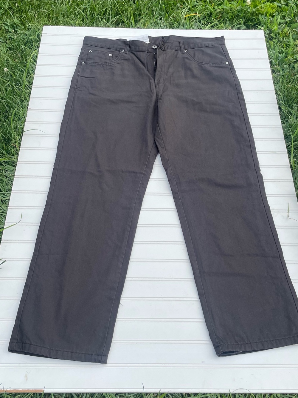 Adventuridge Men’s Flannel Lined Jeans Brown Straight Leg Warm Cotton Pants